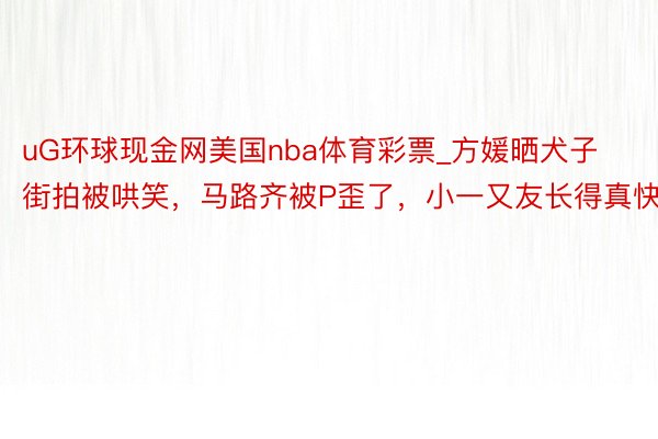 uG环球现金网美国nba体育彩票_方媛晒犬子街拍被哄笑，马路齐被P歪了，小一又友长得真快