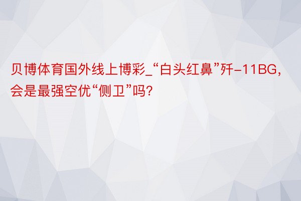 贝博体育国外线上博彩_“白头红鼻”歼-11BG，会是最强空优“侧卫”吗？